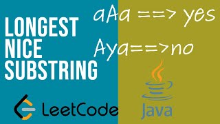 Longest Nice Substring #java #array #strings #java #javainterview #leetcode