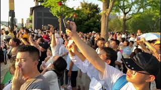 Spectacular Yanta Music Fountain Show in Xi'an, China - A Mesmerizing Water and Light Extravaganza