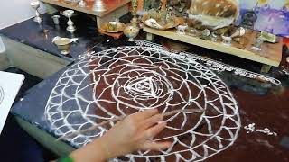 (12) ಚಕ್ರಾಬ್ಜ ಮಂಡಲ ರಂಗೋಲಿ |Sri Vijayrayaru virachita Sri Chakrabja Mandala rangoli |