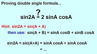 PreCalculus - Trigonometry: Trig Identities (23 of 57) Double Angle Formula Proved: Sine