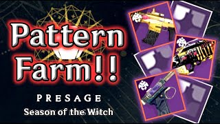 Destiny 2 | Presage Weapon Pattern Farm!! (With loot clips \u0026 solo gameplay) [Season of the Witch]