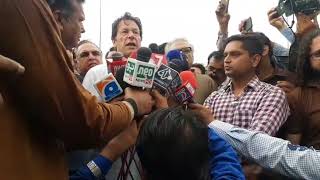 Chairman PTI Imran Khan Media Talk Outside Karachi Airport (03.07.18)
