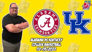 Alabama vs  Kentucky 2/5/22 College Basketball Free Pick CBB Betting Tips