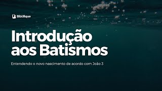 Introdução aos Batismos | Entendendo o novo nascimento de acordo com João 3 | Biblifique Aula #28