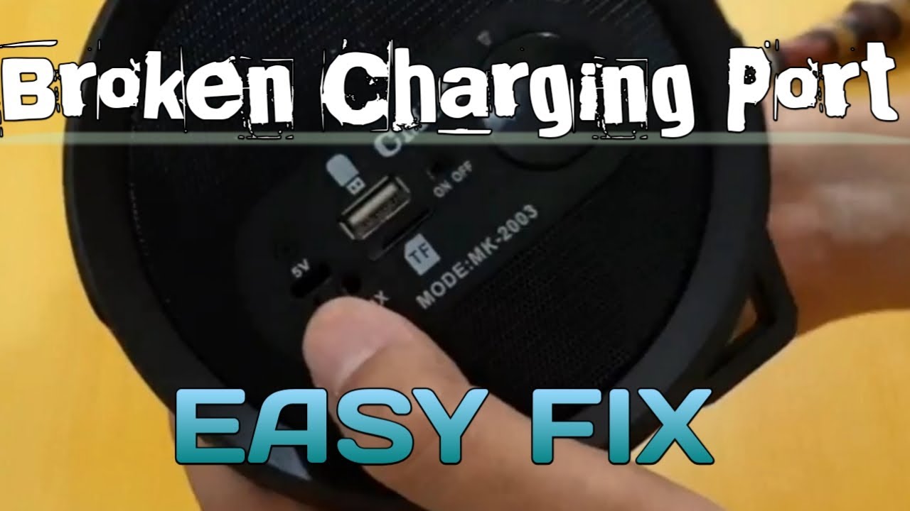 Broken Charging Port Of Bluetooth Speaker||Easy Fix - YouTube