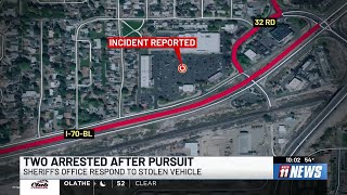 Two arrested after stolen vehicle leads to pursuit