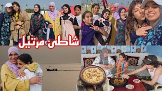 أول تبحيرة مع البنات شوفو عزيزة ومروة شنو بناو تجهيزات صالون في سطح منزلي مع طاجين فوق الكانون