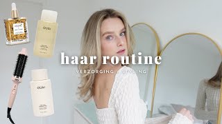 haar routine 🤍 hoe maak ik mijn blow out look + producten die ik gebruik ☁️ Esmée Geel