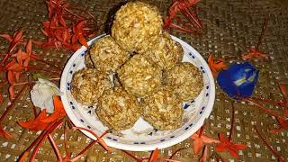 চিৰাৰ  লাৰু  অতি সহজতে  বনাব পাৰি/ Flat Rice Laddoo in Delicious \u0026 Tasty way