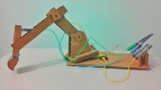 How to make hydraulic jcb from cardboard. Diy at home. #DIY