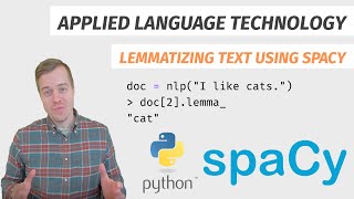 Lemmatizing text using spaCy