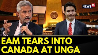 S Jaishankar UNGA Speech | S Jaishankar Slams On Justin Trudeau At UNGA | India Canada News