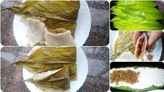 Mangalore style turmeric leaves patholi😋| easy recipe | by Mother-daughter kitchen #patholi