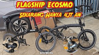 Sepeda Lipat Element Ecosmo Police11speed VS Ecosmo  Z10 Coral