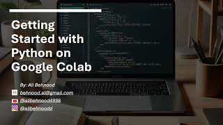 2 Google Colab Intro - Python Crash Course