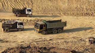 Excavator Loading Soil Into Dump Trucks 5,20ton By Excavator Cat EP:#2