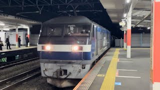 JR貨物EF210形100番台164号機（旧塗装）＋タキ20B（両）が西国分寺駅3番線を通過するシーン（3092レ・新A255・石油返空）2024.12.27