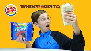 BURGER KING WHOPPERITO & OREO SWEDISH FISH COOKIES FOOD TASTE TEST REVIEW | COLL