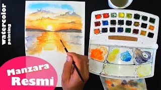 How To Make A Watercolor Landscape VERY EASY