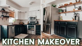 DIY Kitchen Makeover ft. Painting Cabinets & Functional Decorating Ideas on a Budget