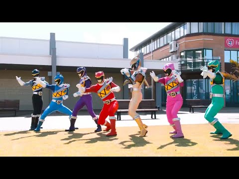 Power Ranger Dino Charge | Ranger Rojo vs Sledge y Batalla Megazord ...