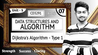 Dijkstra's Algorithm in Tamil | Data Structures and Algorithms in Tamil | CD3291 Lectures in Tamil
