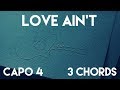 How To Play Love Ain't by Eli Young Band | Capo 4 (3 Chords) Guitar Lesson