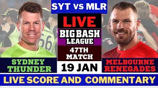 Live SYT vs MLR | Sydney Thunder vs Melbourne Renegades Live 47th T20 Match Big Bash League 2022-23