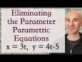 Parametric Equations - How to Eliminate the Parameter