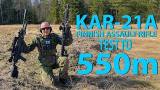 KAR-21 A Finnish assault rifle test to 550 meter.
