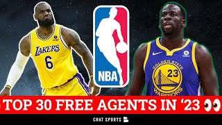 Top 30 2023 NBA Free Agents Ft. LeBron James, Draymond Green, Andrew Wiggins & Khris Middleton