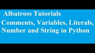 Comment, Variables, Literals, Numbers and Strings in Python, Python Tamil Tutorial