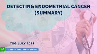 TOG JULY 2021 DETECTING ENDOMETRIAL CANCER