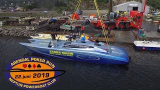 Arendal Poker Run 2019 Sjøsetting av båter