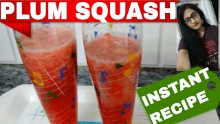 plum squash recipe || plum juice recipe in hindi || how to make plum squash || plum squash in hindi