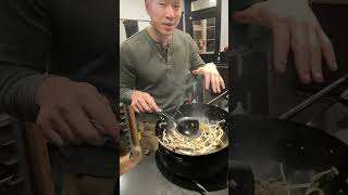 Stir Frying Oyster Mushrooms In an Induction Wok