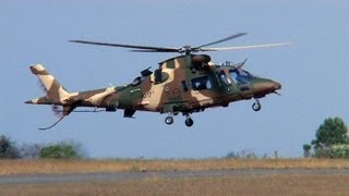 SAAF Agusta A-109 LUH  Landing at Zwartkop AFB South Africa