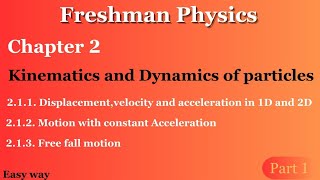 🔴 Freshman Physics Chapter 2 Part 1 Kinematics and Dynamics  only 40 minutes  Ethio Pro Education