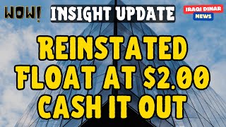 Iraqi Dinar 💥 Reinstated Float at $2.00 Cash it out 💥 Redemption Center Live RV News Today!