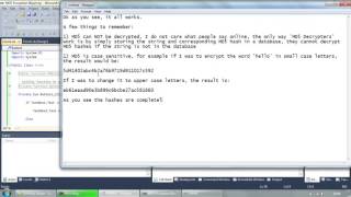 Using MD5 Encryption .::. Visual Basic Tutorial