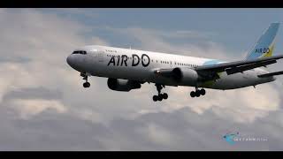 【女満別空港 飛行機動画2020】Air Do(ADO) Boeing767-300ER JA98AD