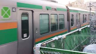 E231系1000番台コツS-16編成+コツK-01編成横浜駅高速入線=到着