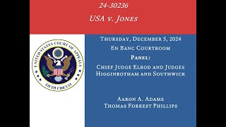 24-30236 USA v. Jones, Thursday, December 5, 2024