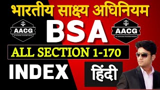 BSA, BHARTIY SAKSHYA ADHINYAM  , HINDI  भारतीय साक्ष्य अधिनियम  BARE ACT REVISION