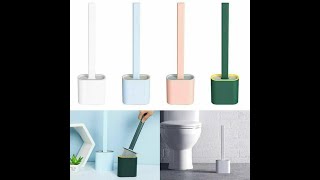 Flexible Silicone Toilet Brush with Holder
