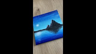 Mountain Landscape Acrylic Painting For Beginners | Simple Acrylic Painting #shorts version