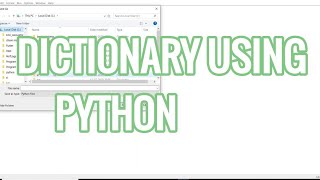 Python program to create English Dictionary | Python beginner tutorials