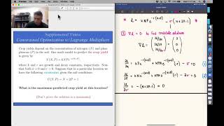 MAT 341 (Computational Mathematics): Constrained Optimization with Lagrange Multipliers (Ex 1)