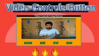 How to Create Video Controls buttons(Play/Pause , Zoom , Normal , Small ) Using HTML & CSS....