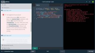7 - Loops - Javascript - Codecademy